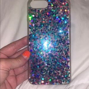 iPhone plus glitter case sparkly pink blue purple